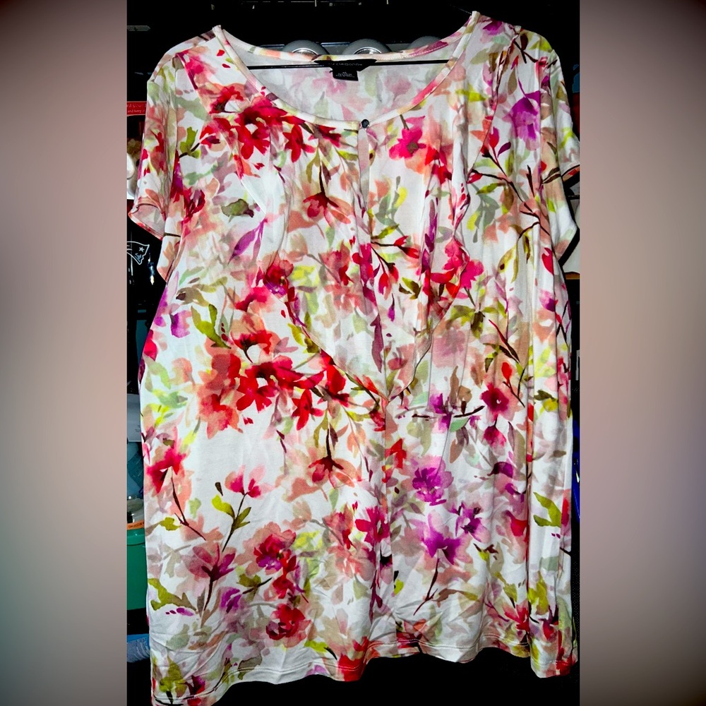 Liz Claiborne Plus-Size XL Women’s Floral Blouse